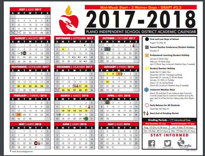 Flower Mound Isd Calendar 2017 18 | Best Flower Site