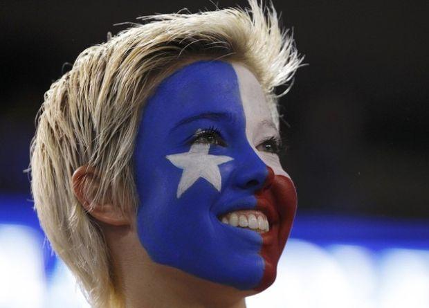 Texas Rangers Fan Lauren Rutherford Wears Texas Flag Face Paint As
