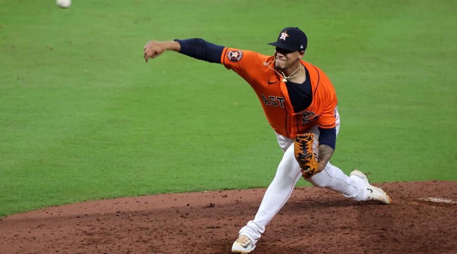 Houston's Bryan Abreu appeals suspension for throwing at Adolis Garcia, is  eligible for ALCS Game 6