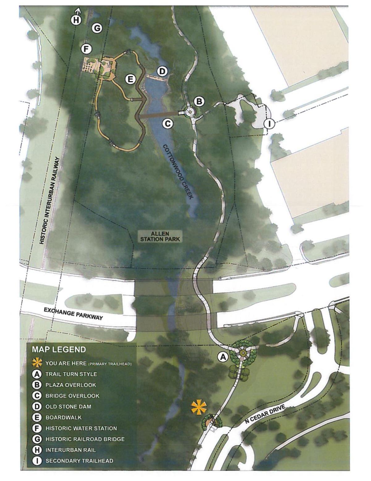 Allen Station Park Map Allen Water Station Trail construction contract approved | News 