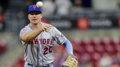 Mets slugger Pete Alonso leaves against Angels after getting hit by a pitch