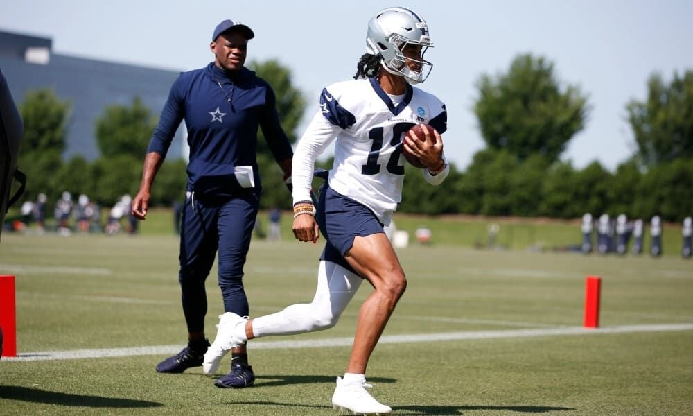 Dallas Cowboys wide receiver Jalen Tolbert during the first half