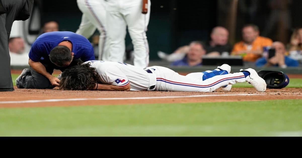 Josh Smith gets hit in face as Rangers lose 2-0 to Orioles - WTOP News