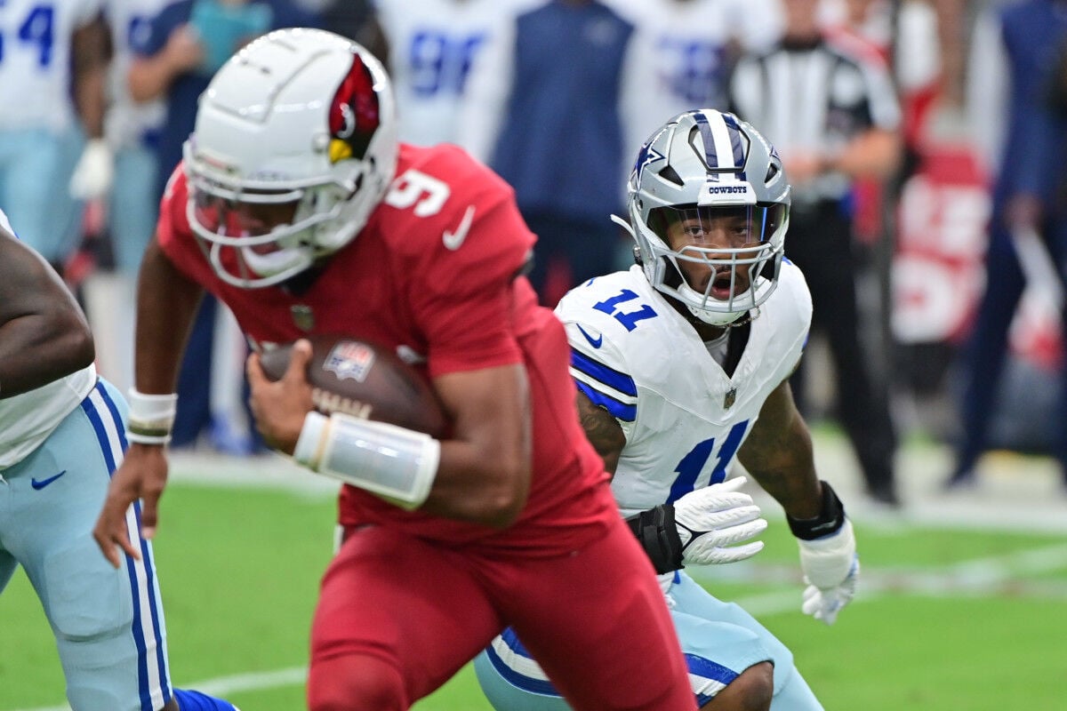 LOOK: Cowboys set to wear rare red stripe on their helmet for just