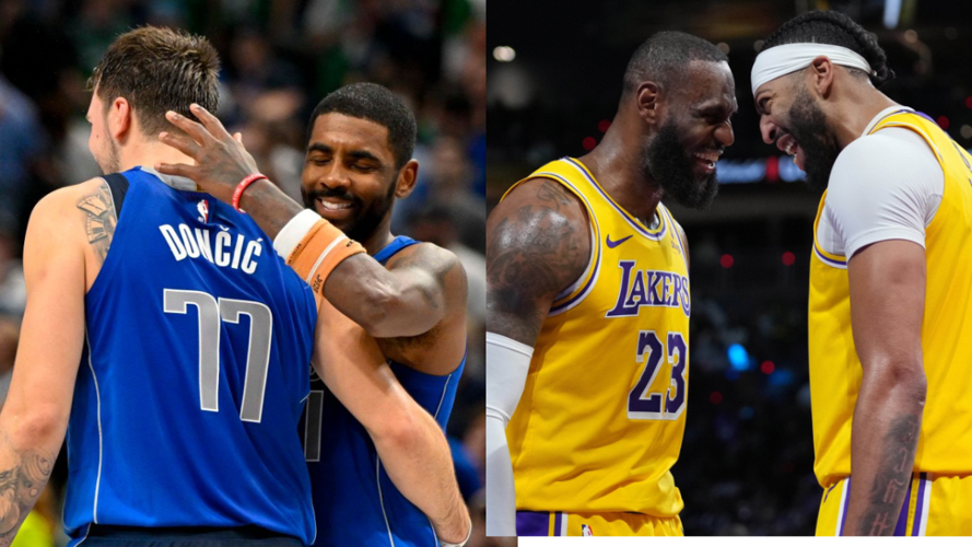 Mavs Injury Report on Luka Kyrie Lakers LeBron AD Questionable