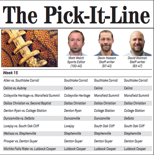 Pick It Line Week 15