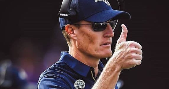 Dallas Cowboys special team coordinator John Fassel, left to right