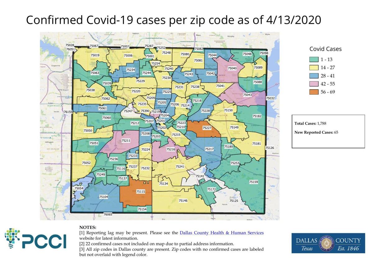 dallas county zip code map 89 More Positive Covid 19 Cases For Dallas County 10 Additional dallas county zip code map