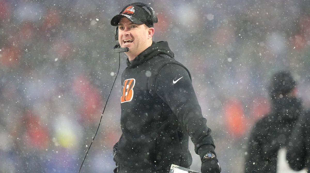 Cincinnati Bengals head coach Zac Taylor gives a sarcastic 'I'm sorry' for  preventing first neutral-site AFC title game in SB era