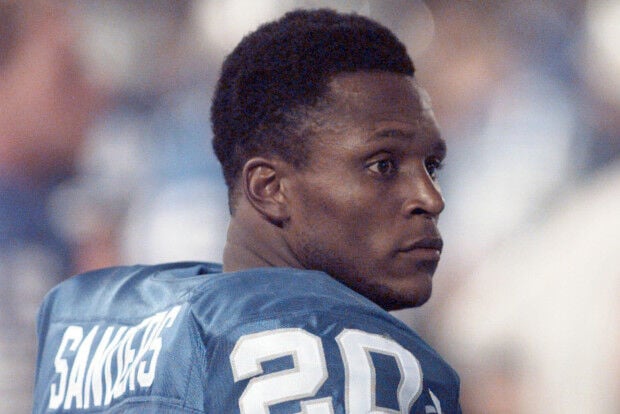 Barry Sanders wins Madden Cover