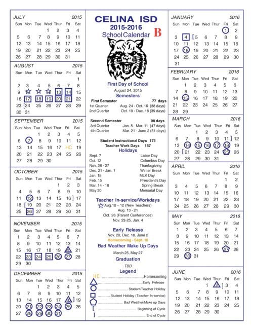 Celina Eagles Calendar Of Events