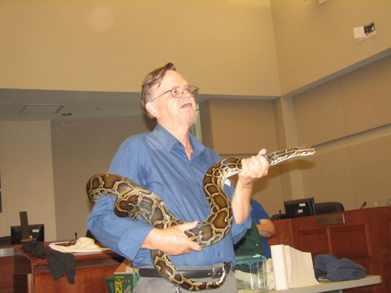 Local herpetologist gives final reptile show at Little Elm Library