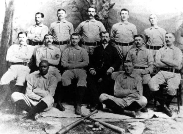 1883 Blue Stockings Take the Field in Toledo