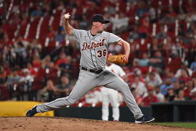 Detroit Tigers' Kyle Funkhouser (36) delivers a pitch during the