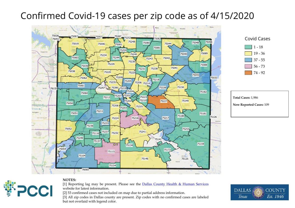 Dallas County Cases Zip Code April 15 News