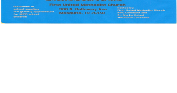 READ, PLAY, TALK Vacation Bible School | Mesquite News | starlocalmedia.com