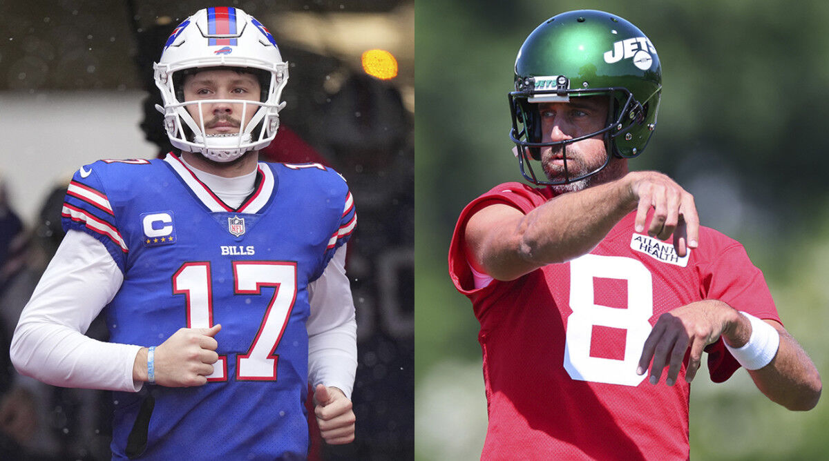 Rodgers' Jets square off against Allen's Bills in Monday night