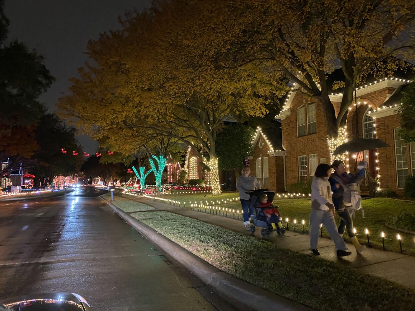 Check out the holiday lights in the Deerfield neighborhood in Plano