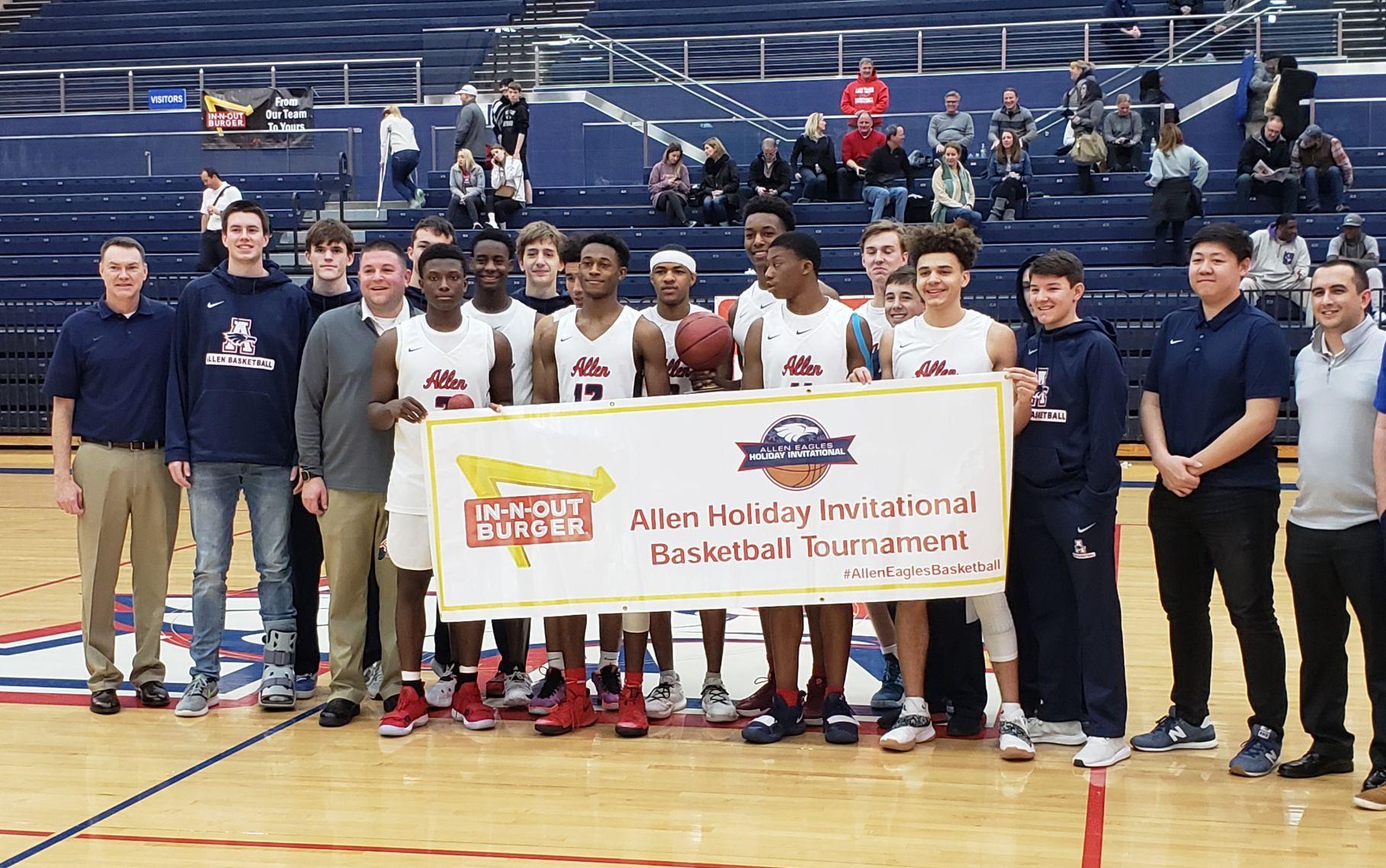 2022 Allen Christmas Basketball Tournament Boys Basketball Allen threepeats as host tournament champs; JPII, PCA