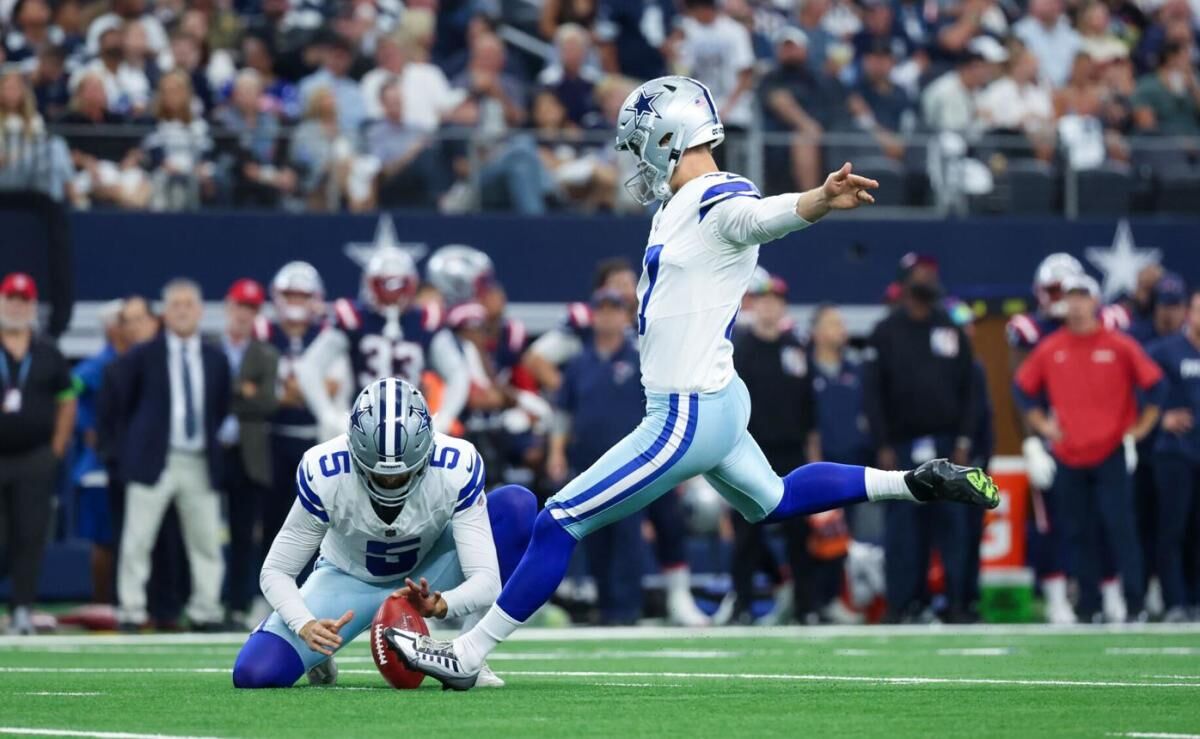 Brett Maher of the Cowboys was having a night to forget