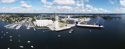 Salem offshore wind port facility rendering
