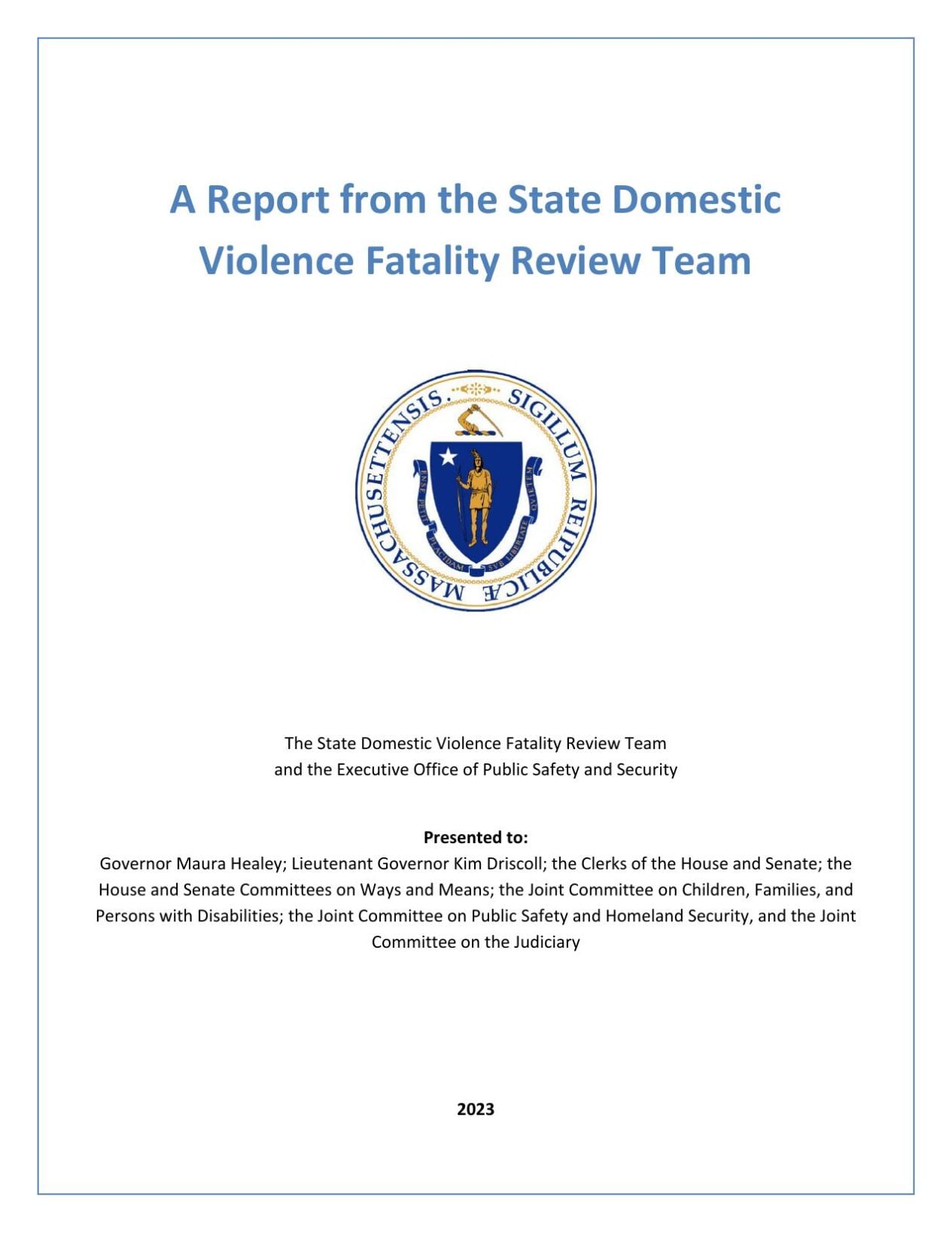 Domestic Violence Review Team Files Annual Report | Executive Branch ...