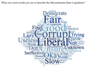 Legislature review word cloud