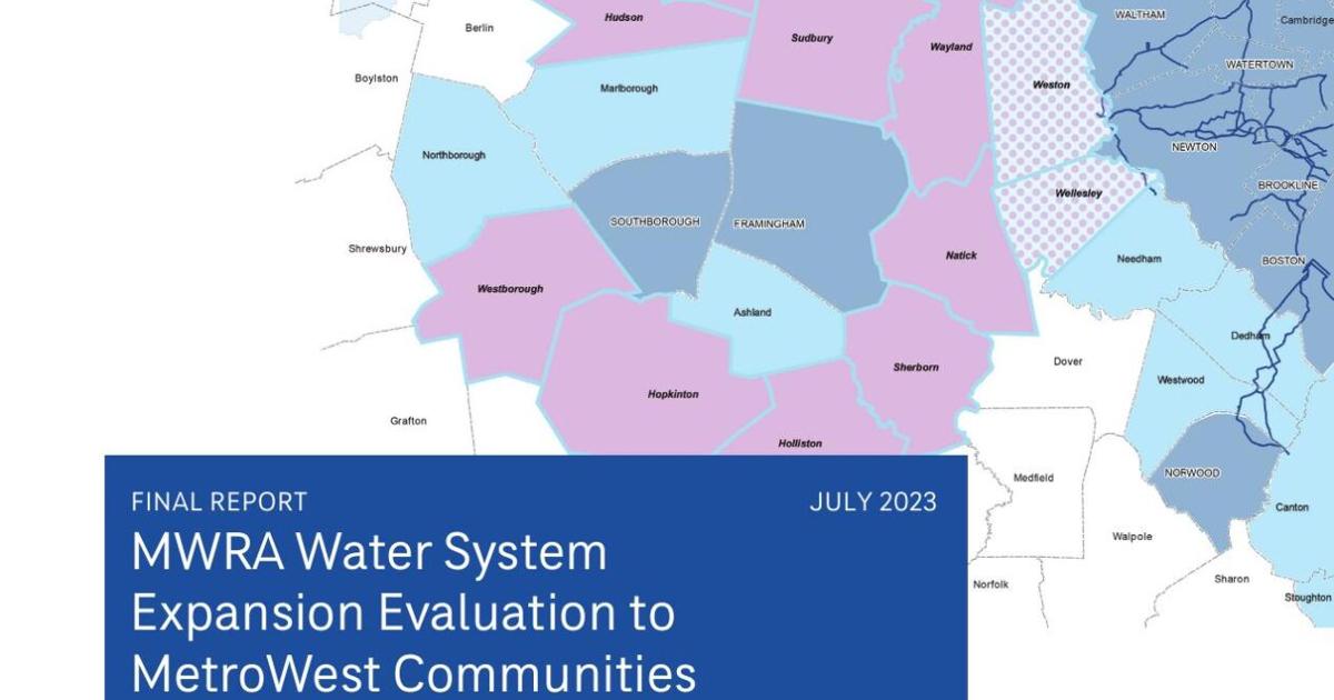 Mwra MWRA MetroWest Expansion Study | | statehousenews.com