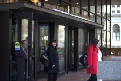 Haley Supporters Leaving McCormack Building