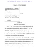 Complaint filed by Gino Recchia, Mass Armament