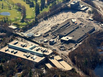 Riverside Yard aerial view in Newton