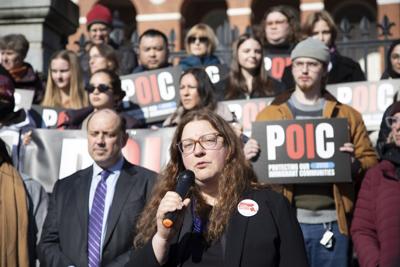 Elizabeth Sweet at immigration rally