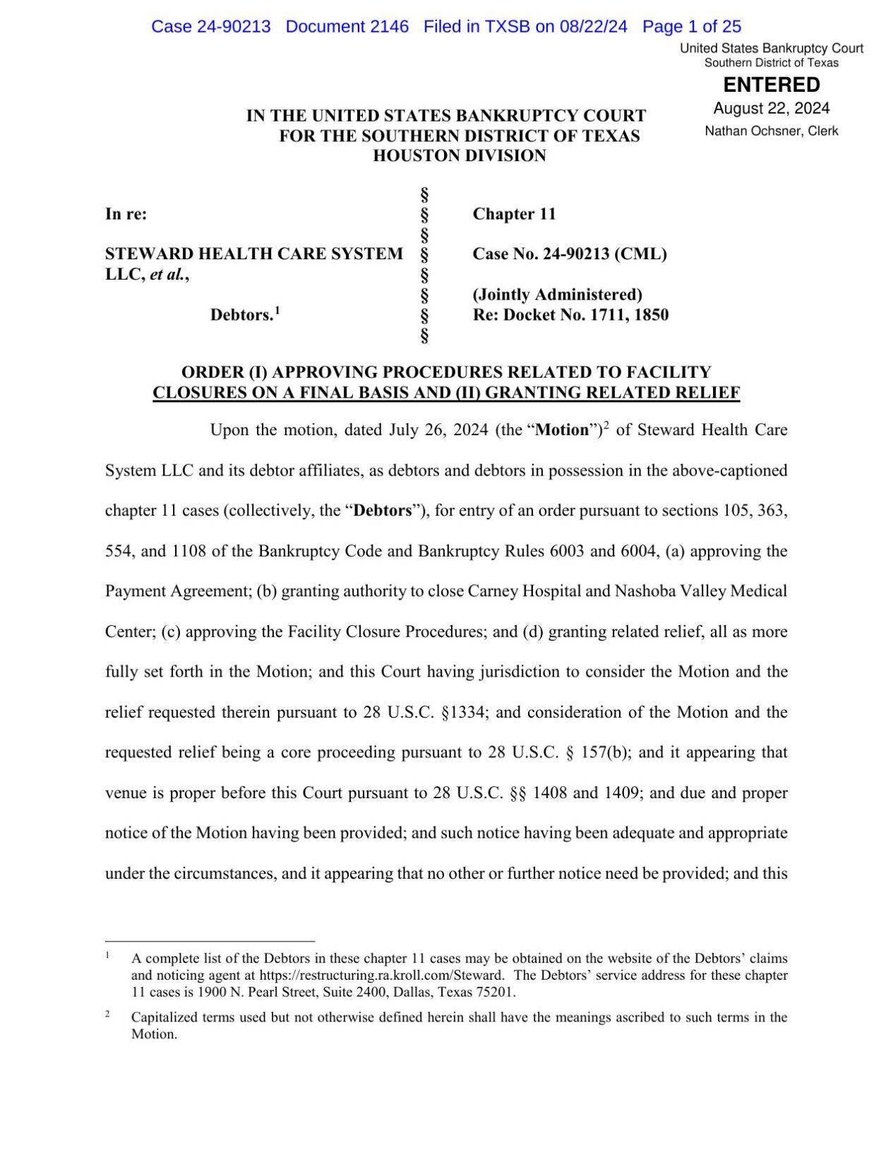 Signed Carney/Nashoba Closure Order | | statehousenews.com