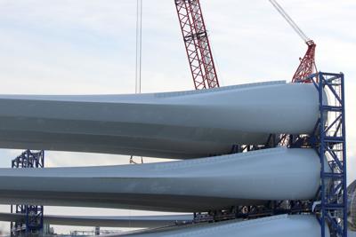 Close-up of Vineyard Wind blades