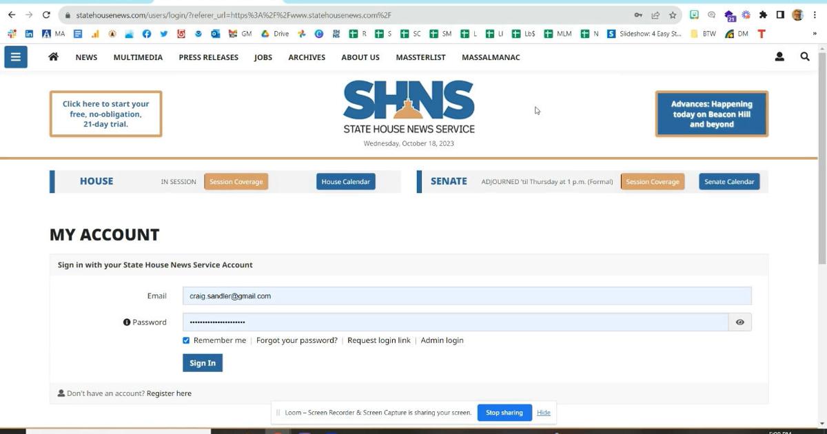 Help Logging In Help: Logging In | Help | statehousenews.com
