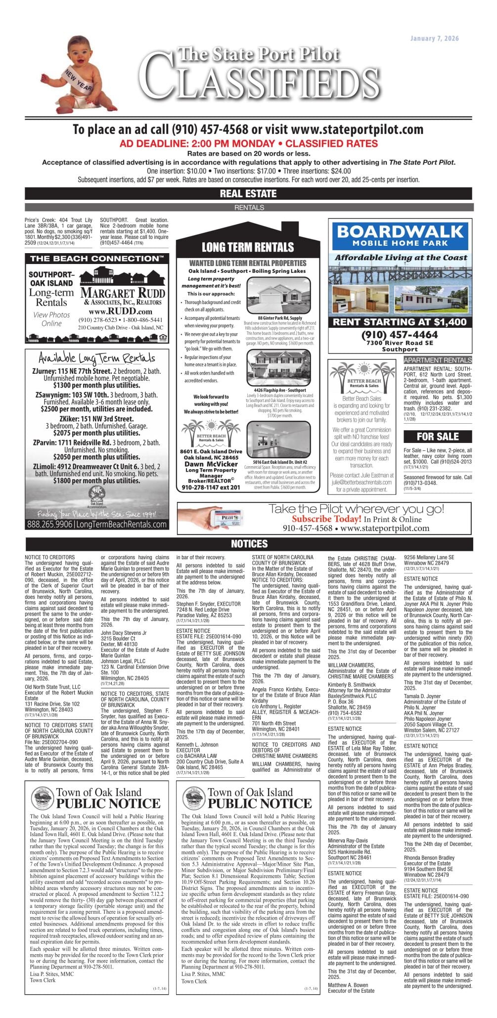 CLASSIFIEDS January 7 | Public Notices | stateportpilot.com