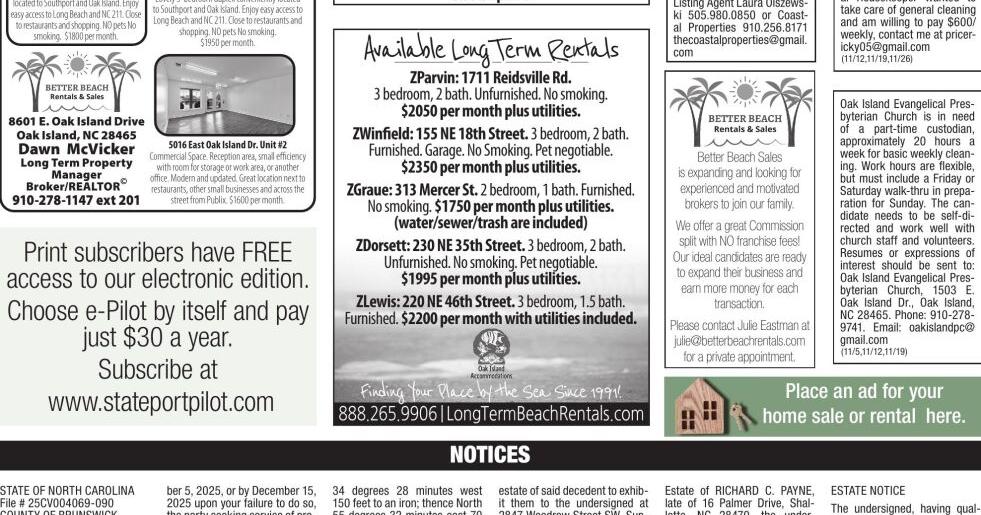 CLASSIFIEDS 11-12 | Public Notices | stateportpilot.com