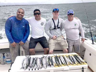 Christopher Jr., 1st time fishing off the Pier and using…