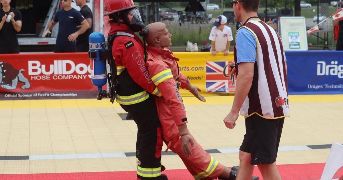Firefit Course Layout Firefighters show their strength in FireFit Championships