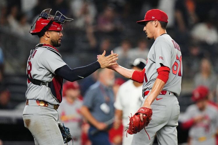 Wetherholt and Pallante lead Cardinals to 3-1 victory over punchless Yankees