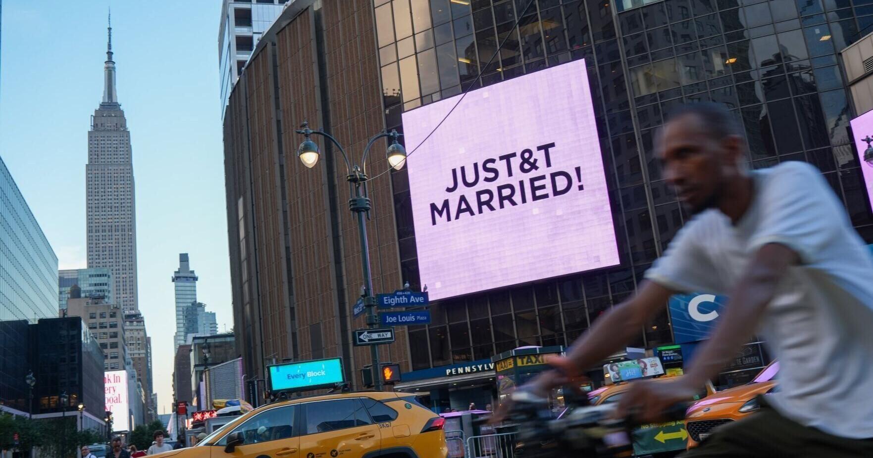 Taylor Swift and Travis Kelce celebrity - filled MSG wedding