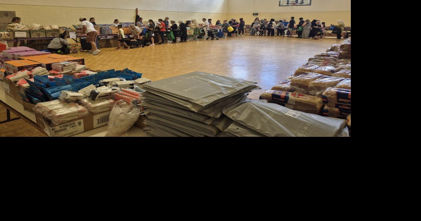 Hundreds fed. Niagara families line up at free food giveaway