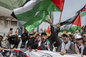 Moroccans protest Trump and Israel's latest offensive in Gaza