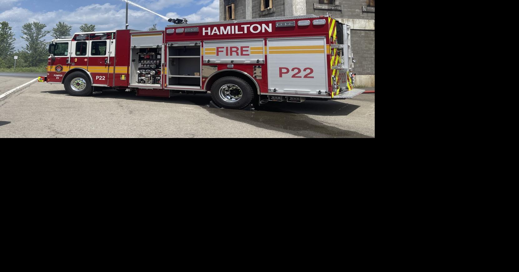The Hamilton Fire Department showcases its first electric fire truck