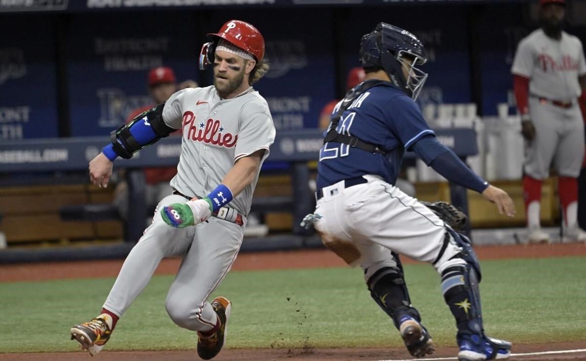 Phillies beat the AL-leading Rays 8-4 for their 11th straight road victory  - The San Diego Union-Tribune