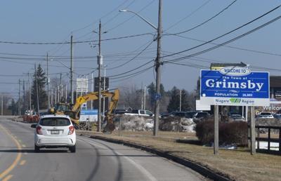 Welcome to Grimsby sign