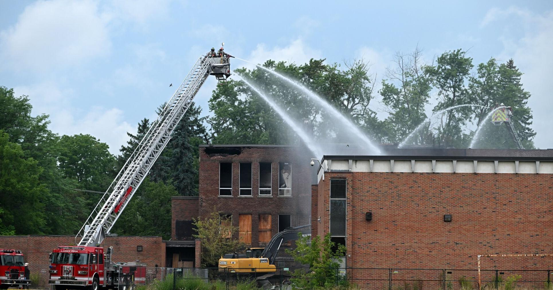 Fire at old Ridgeway - Crystal Beach High School suspicious
