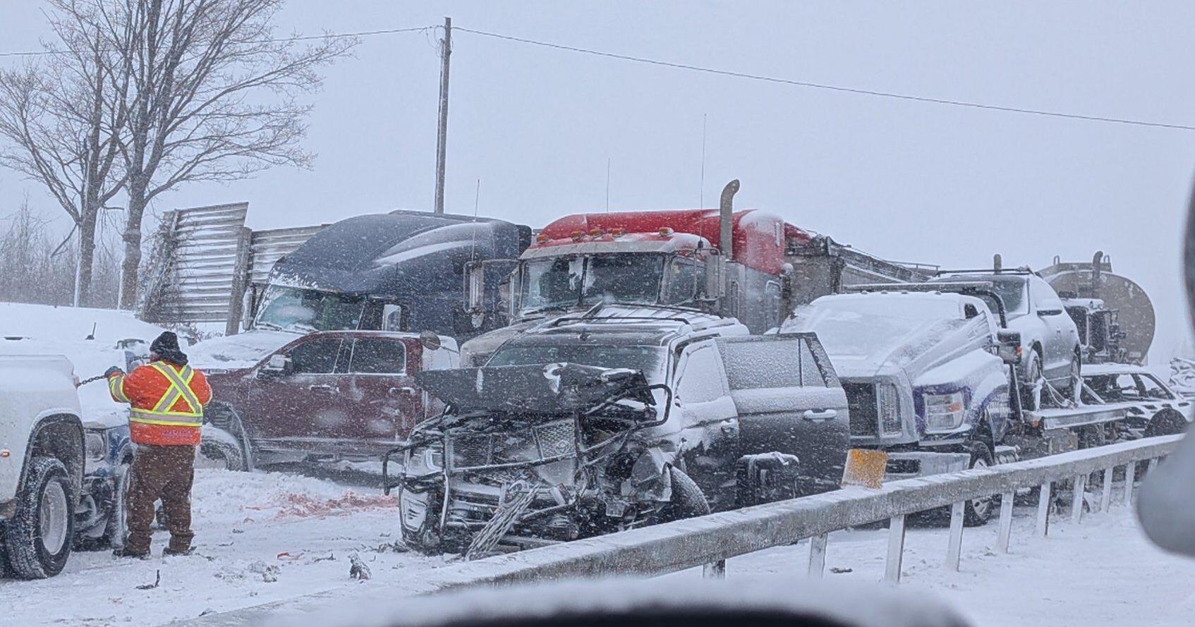 Ontario highway reopens after crash that involved between 20 and 30 vehicles