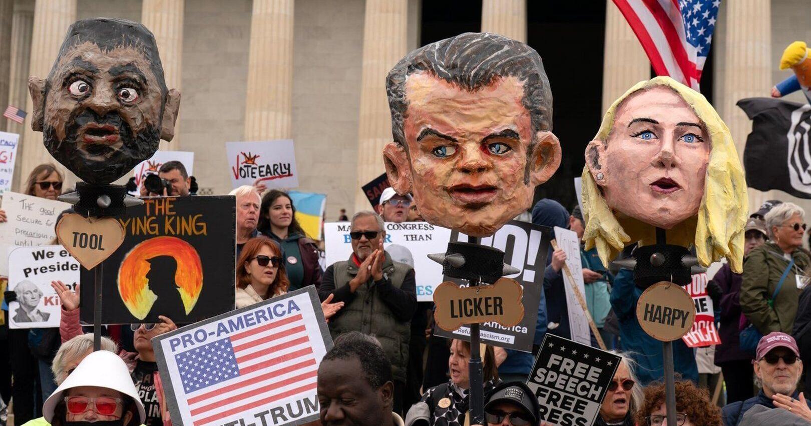 No Kings rallies across U . S . urge voters to cast ballots early ahead of midterms