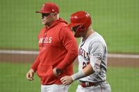 Mike Trout of the Los Angeles Angels and family - Mlb Star Red - 69